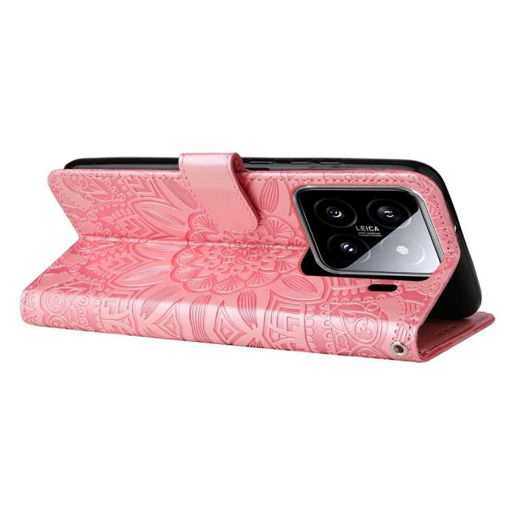 For Xiaomi 15 Embossed Sunflower Leather Phone Case