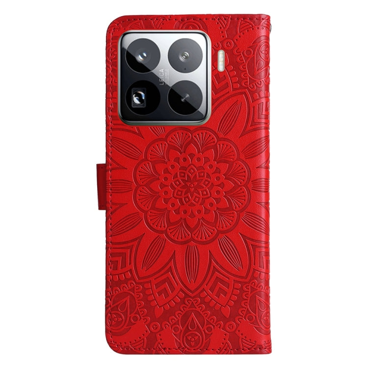 For Xiaomi 15 Pro Embossed Sunflower Leather Phone Case