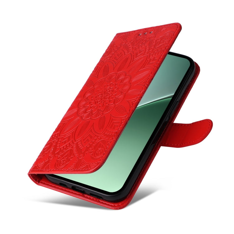 For Xiaomi 15 Pro Embossed Sunflower Leather Phone Case