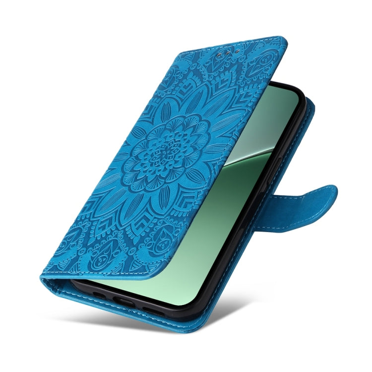 For Xiaomi 15 Pro Embossed Sunflower Leather Phone Case