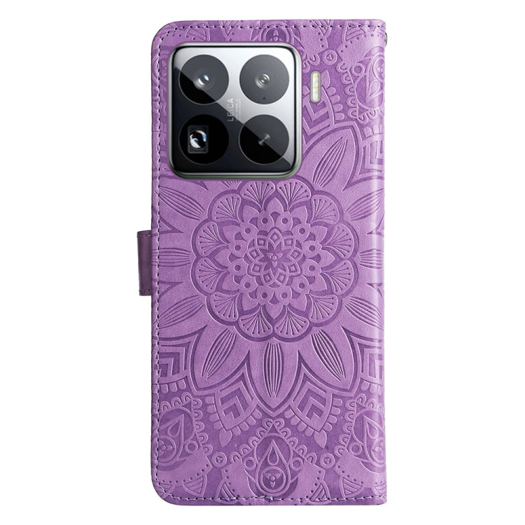 For Xiaomi 15 Pro Embossed Sunflower Leather Phone Case