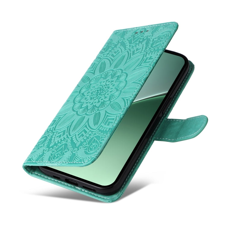For Xiaomi 15 Pro Embossed Sunflower Leather Phone Case