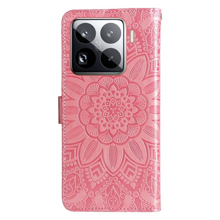 For Xiaomi 15 Pro Embossed Sunflower Leather Phone Case