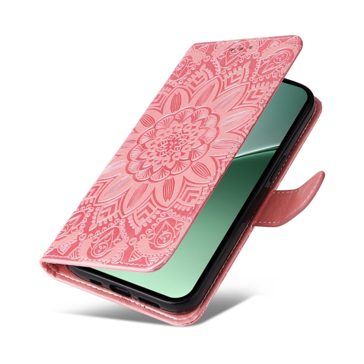 For Xiaomi 15 Pro Embossed Sunflower Leather Phone Case
