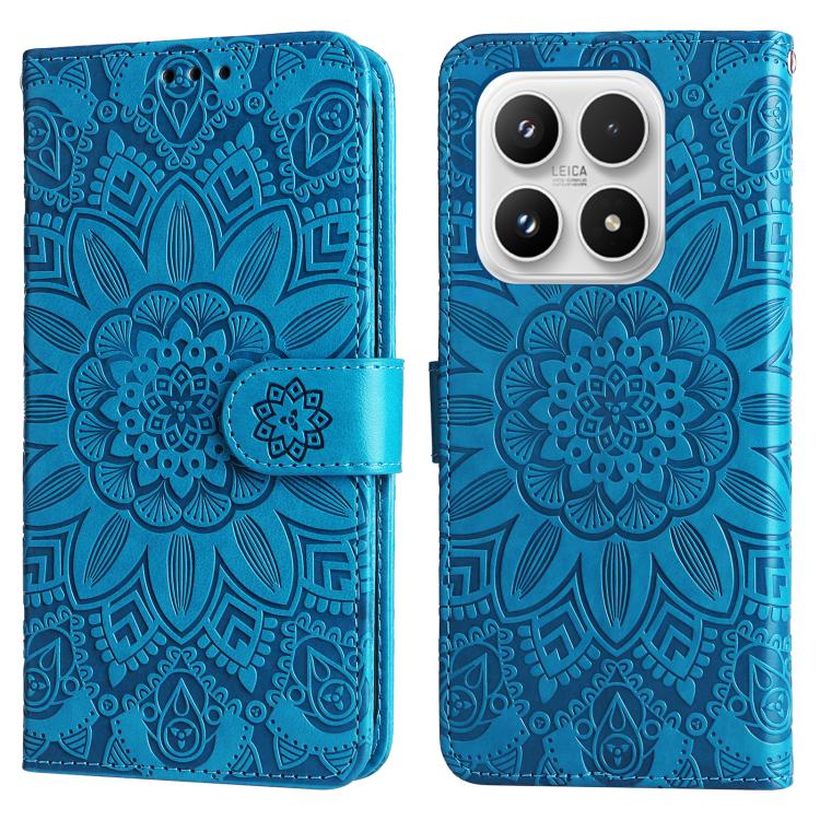 For Xiaomi 17 Embossed Sunflower Leather Phone Case