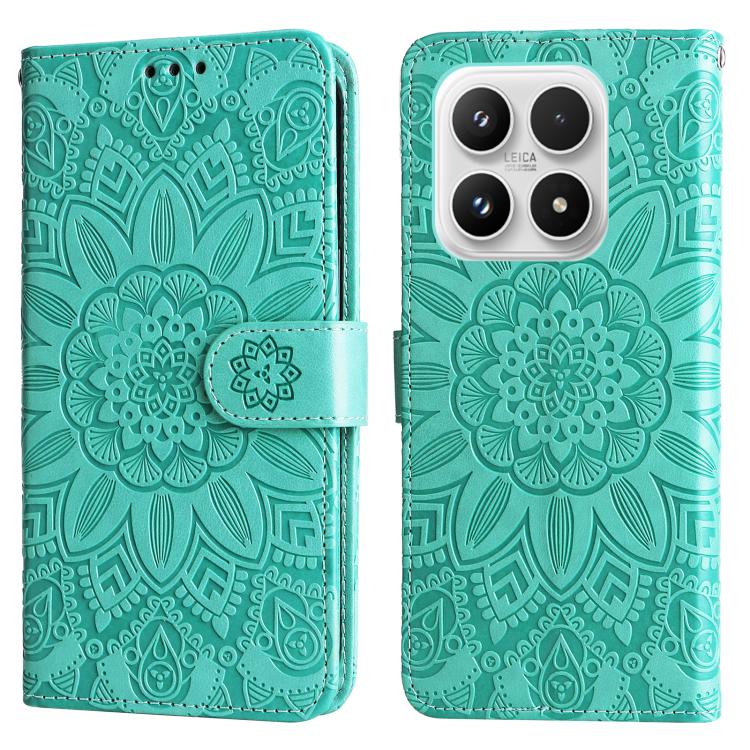 For Xiaomi 17 Embossed Sunflower Leather Phone Case