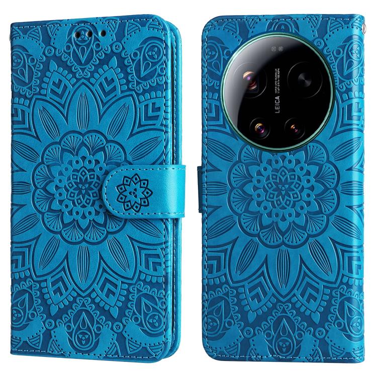 For Xiaomi 17 Ultra Embossed Sunflower Leather Phone Case
