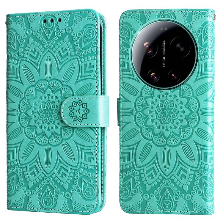 For Xiaomi 17 Ultra Embossed Sunflower Leather Phone Case