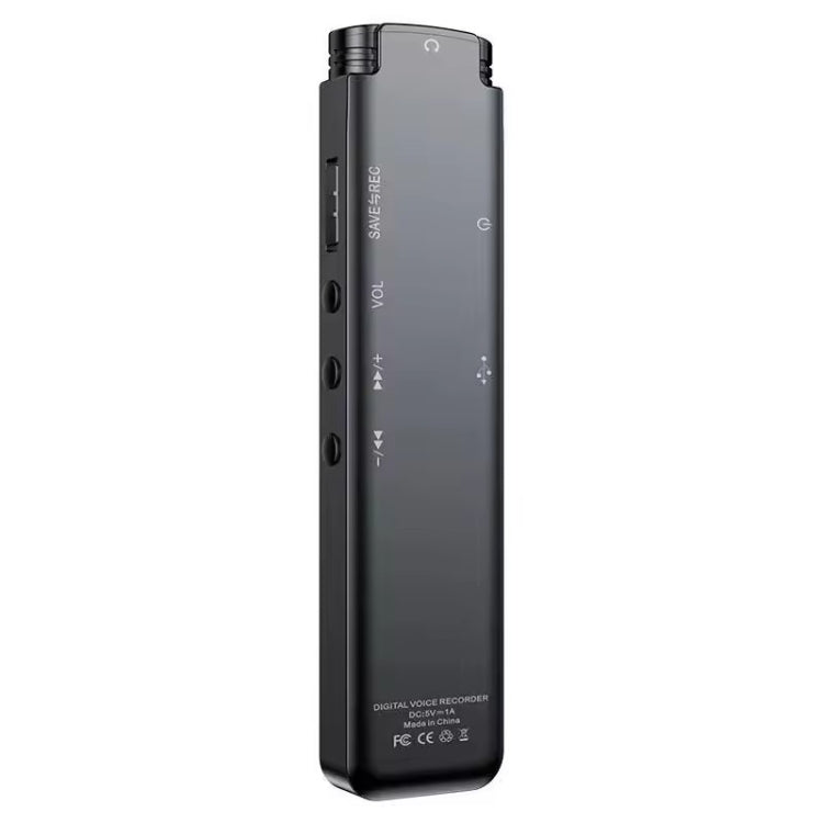H22 Smart Color Screen Noise Reduction Voice Recorder, Capacity:8GB - Black