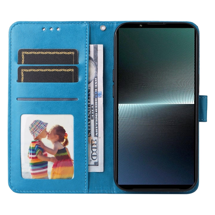 For Sony Xperia 1 V Embossed Sunflower Leather Phone Case