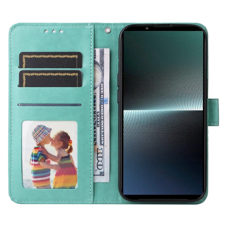 For Sony Xperia 1 V Embossed Sunflower Leather Phone Case