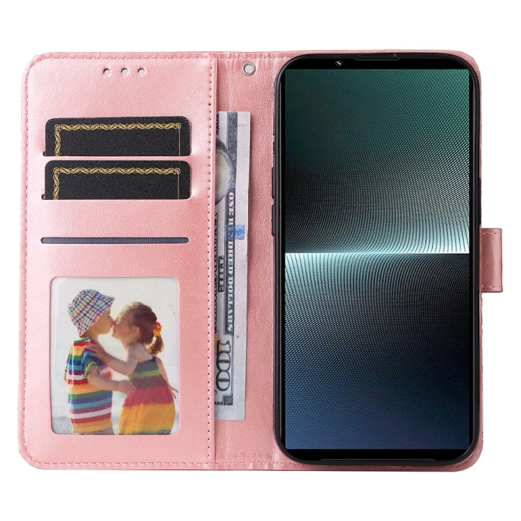 For Sony Xperia 1 V Embossed Sunflower Leather Phone Case