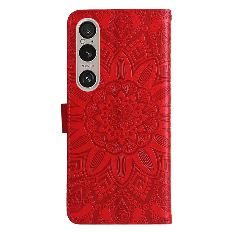 For Sony Xperia 1 VI Embossed Sunflower Leather Phone Case