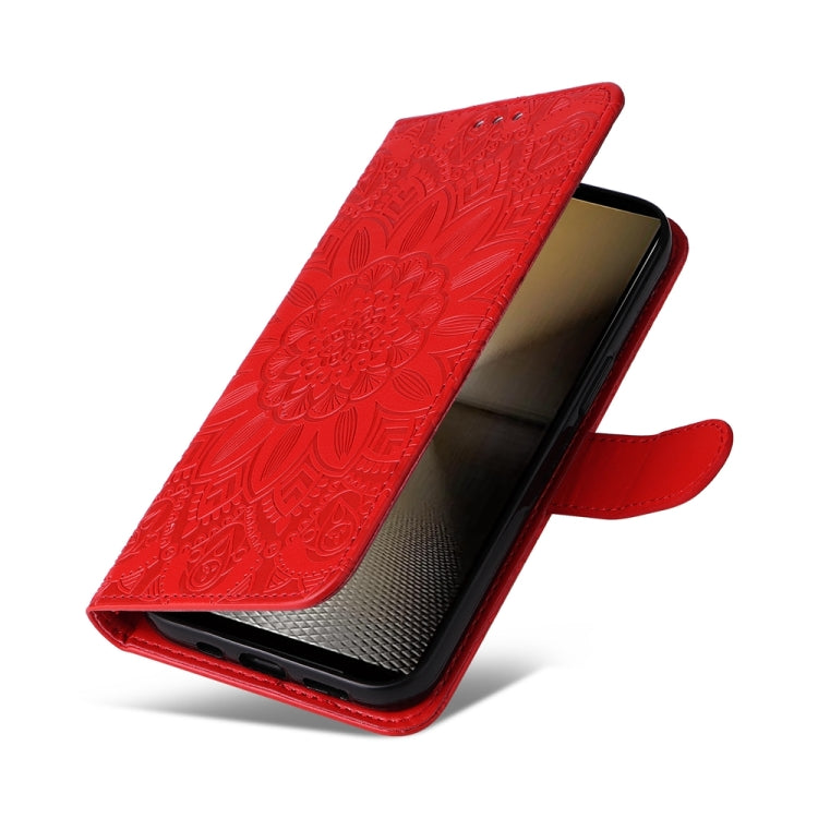 For Sony Xperia 1 VI Embossed Sunflower Leather Phone Case