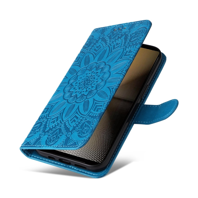 For Sony Xperia 1 VI Embossed Sunflower Leather Phone Case