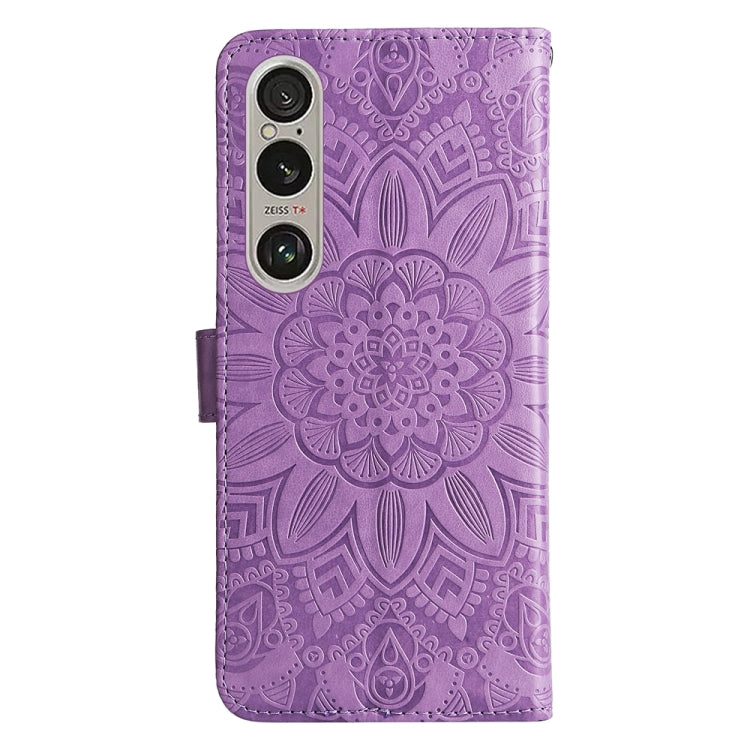 For Sony Xperia 1 VI Embossed Sunflower Leather Phone Case