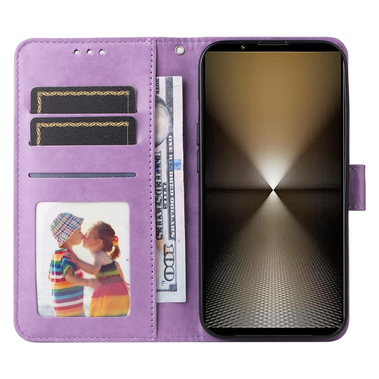 For Sony Xperia 1 VI Embossed Sunflower Leather Phone Case