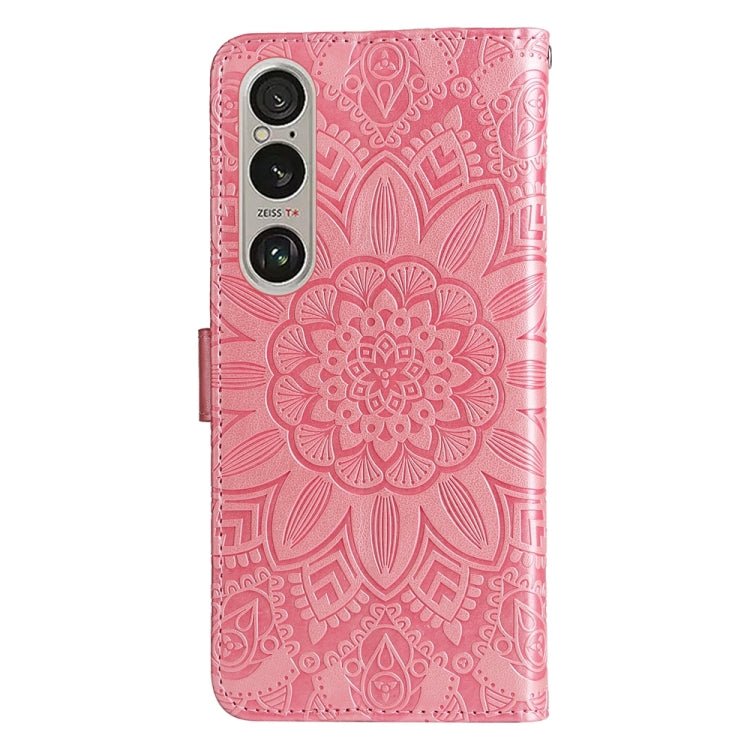 For Sony Xperia 1 VI Embossed Sunflower Leather Phone Case
