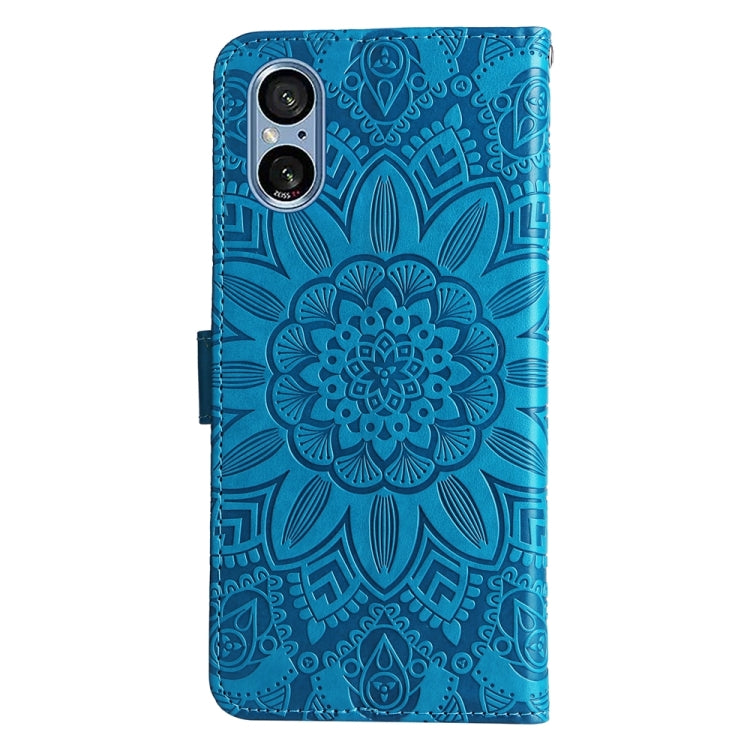 For Sony Xperia 5 V Embossed Sunflower Leather Phone Case