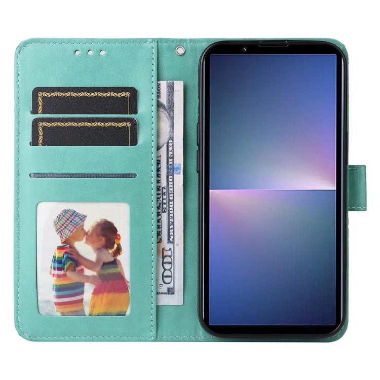 For Sony Xperia 5 V Embossed Sunflower Leather Phone Case
