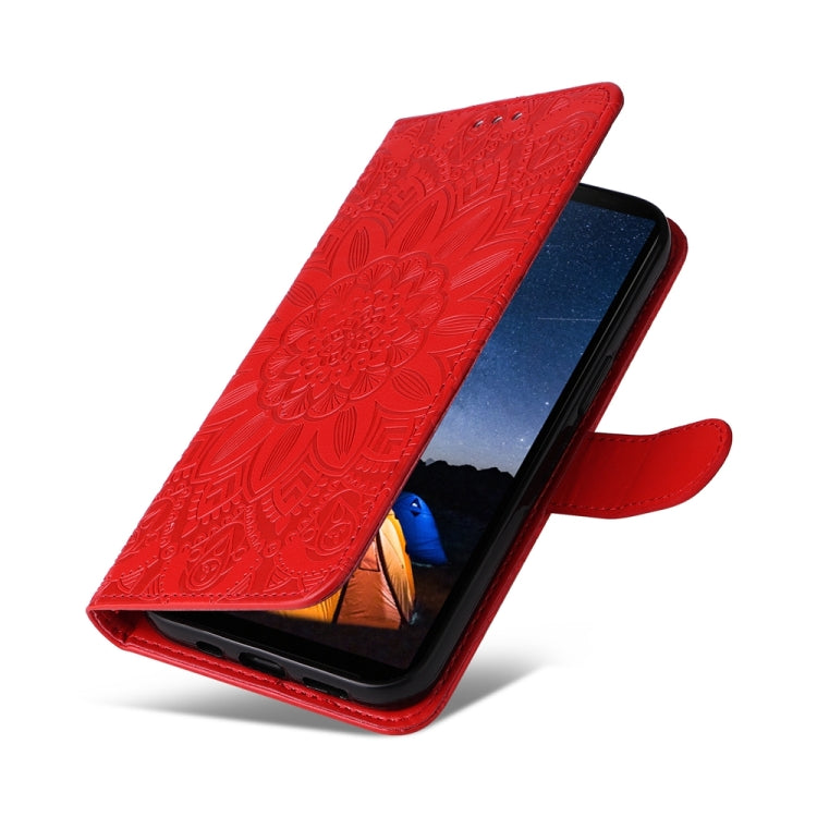 For Sony Xperia 10 V Embossed Sunflower Leather Phone Case