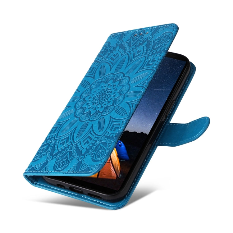 For Sony Xperia 10 V Embossed Sunflower Leather Phone Case