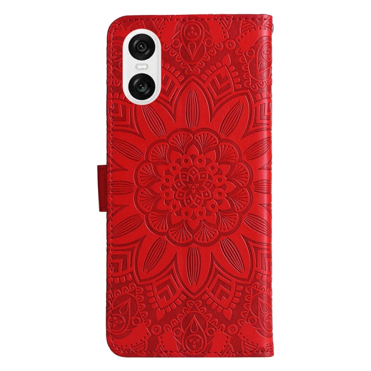 For Sony Xperia 10 VI Embossed Sunflower Leather Phone Case