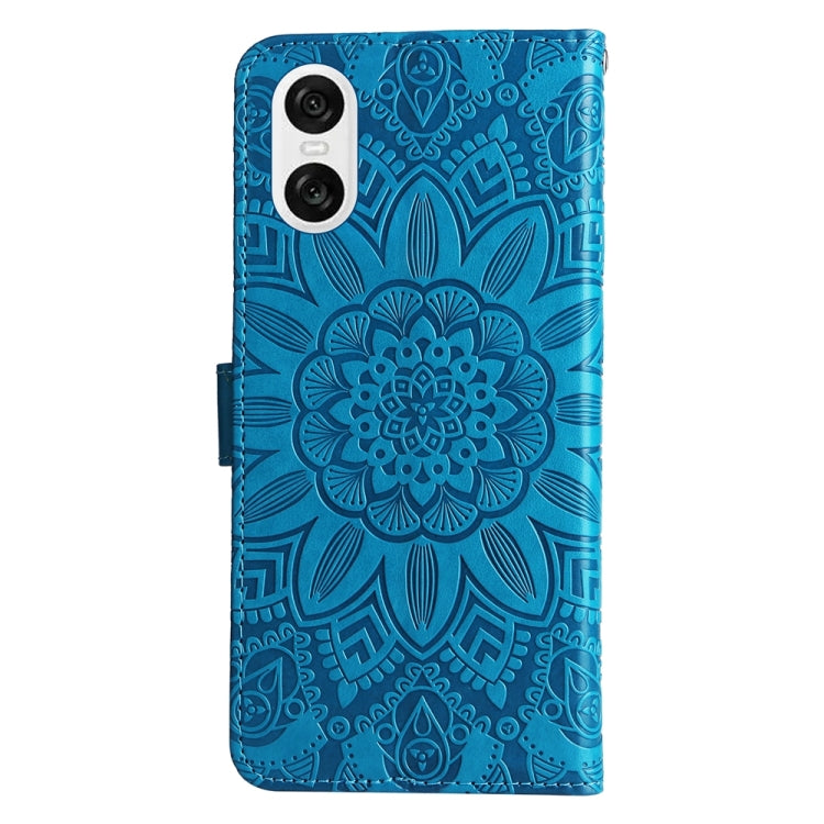 For Sony Xperia 10 VI Embossed Sunflower Leather Phone Case