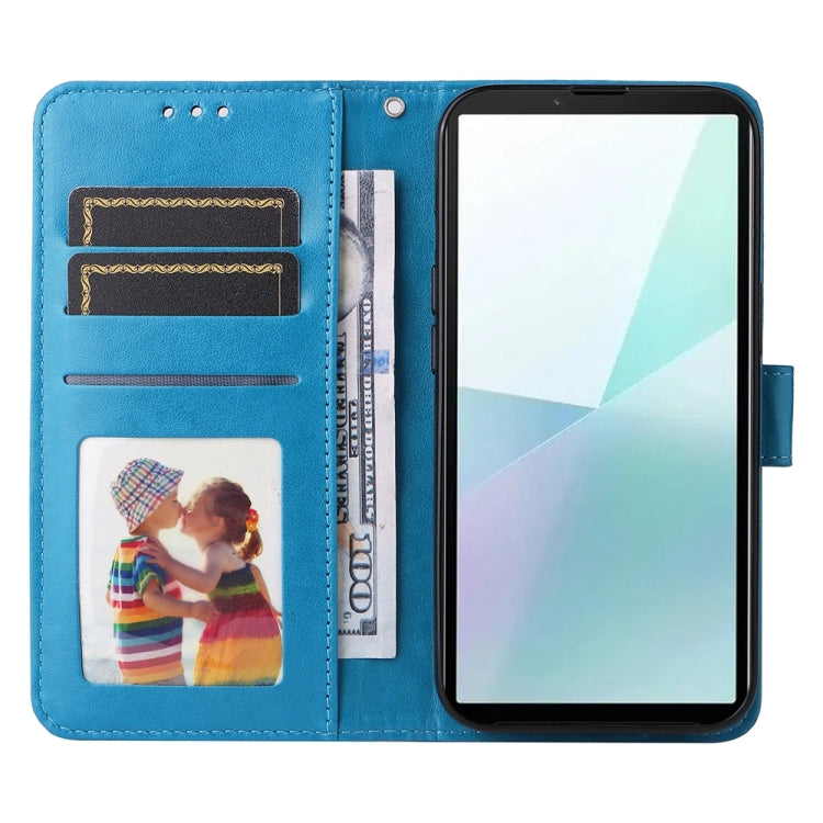 For Sony Xperia 10 VI Embossed Sunflower Leather Phone Case