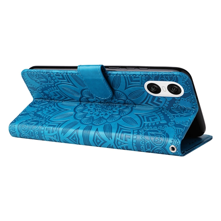 For Sony Xperia 10 VI Embossed Sunflower Leather Phone Case