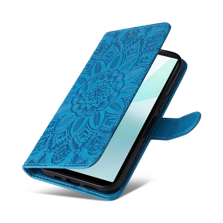 For Sony Xperia 10 VI Embossed Sunflower Leather Phone Case