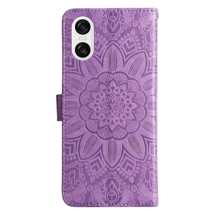 For Sony Xperia 10 VI Embossed Sunflower Leather Phone Case