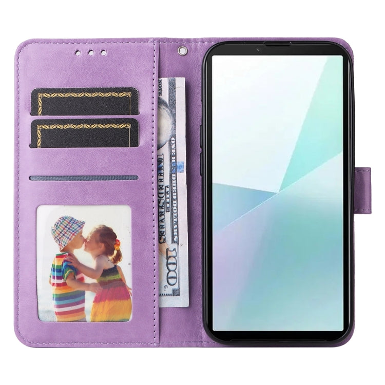 For Sony Xperia 10 VI Embossed Sunflower Leather Phone Case
