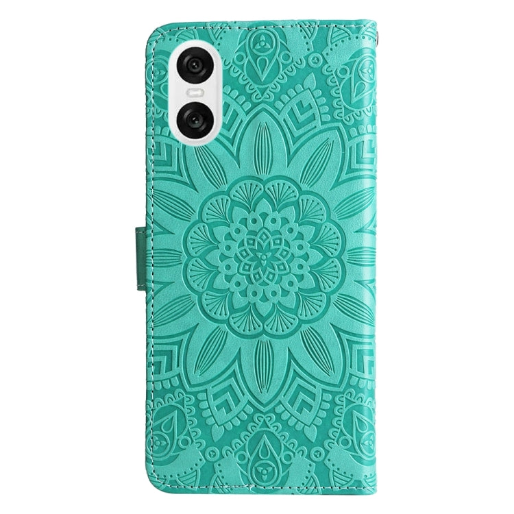 For Sony Xperia 10 VI Embossed Sunflower Leather Phone Case