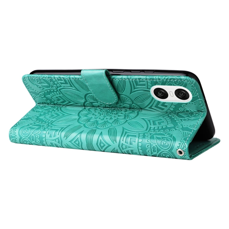 For Sony Xperia 10 VI Embossed Sunflower Leather Phone Case