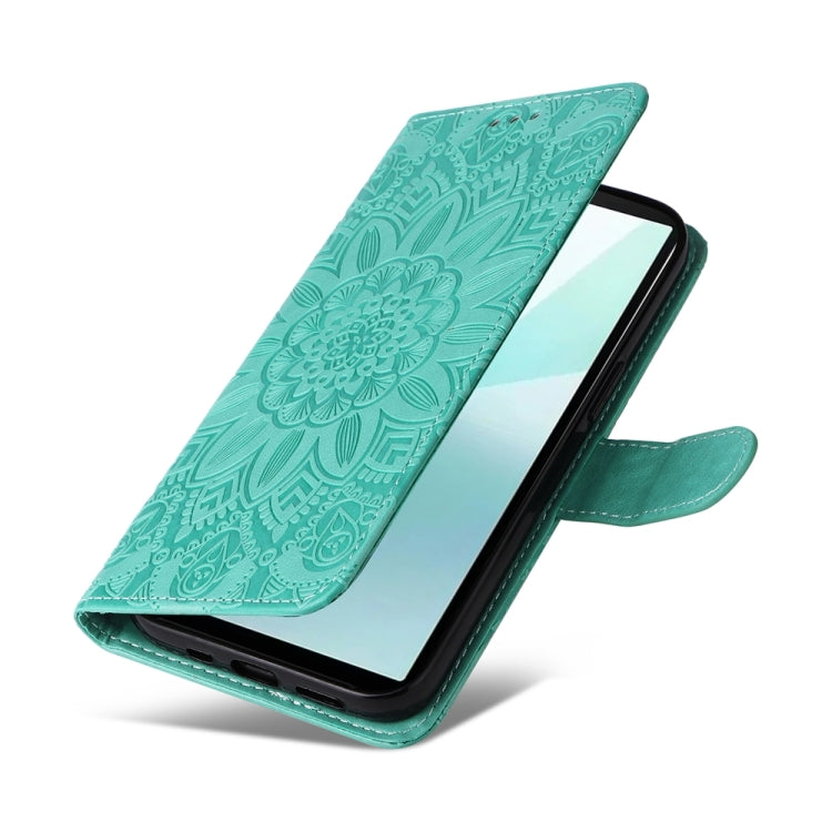 For Sony Xperia 10 VI Embossed Sunflower Leather Phone Case