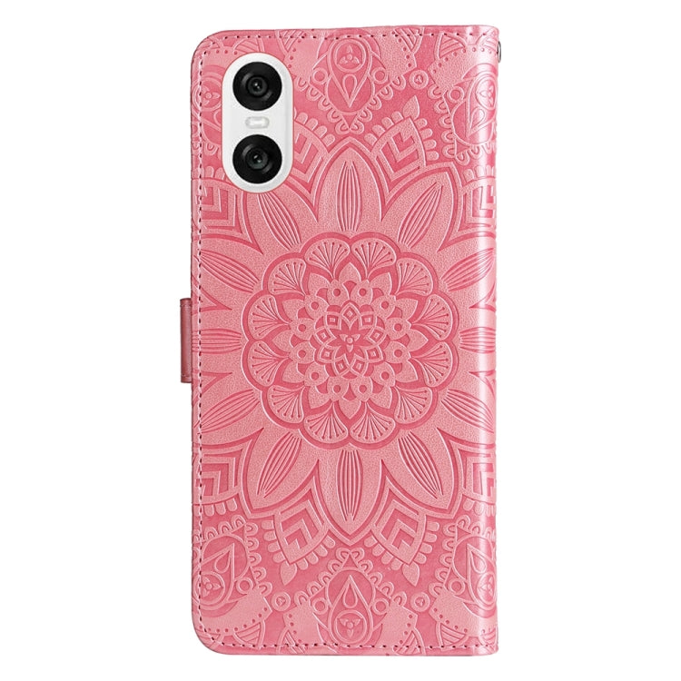 For Sony Xperia 10 VI Embossed Sunflower Leather Phone Case