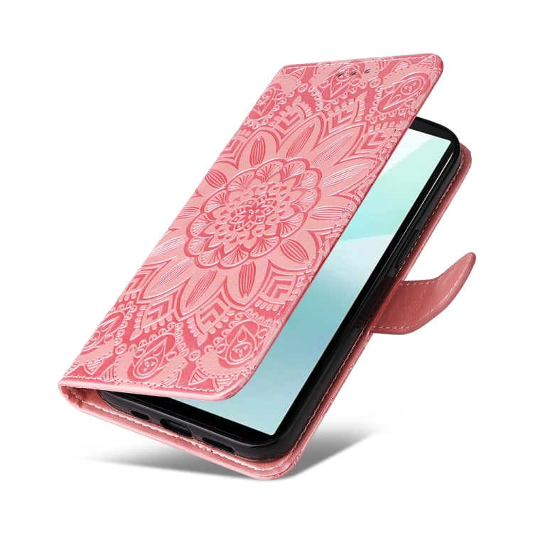 For Sony Xperia 10 VI Embossed Sunflower Leather Phone Case