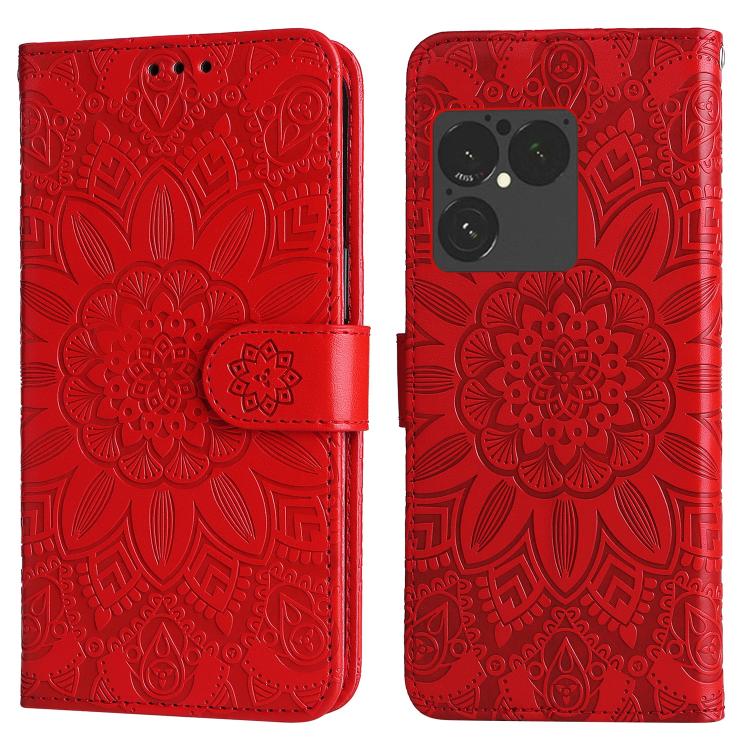 For Sony Xperia 1 VIII Embossed Sunflower Leather Phone Case
