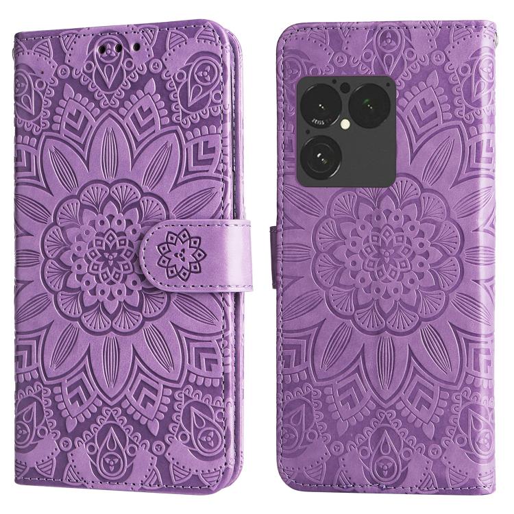 For Sony Xperia 1 VIII Embossed Sunflower Leather Phone Case