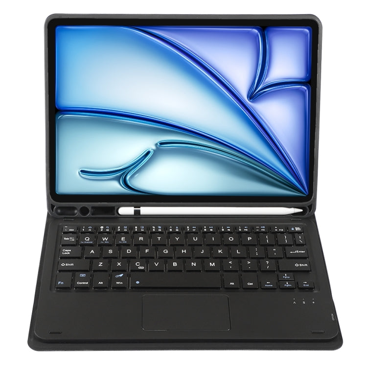For iPad Air 11 2025 / 2024 / Air 5 10.9 / Air 4 A098B-A Detachable Ultra-Thin Bluetooth Touch Keyboard Leather Tablet Case with Pen Slot