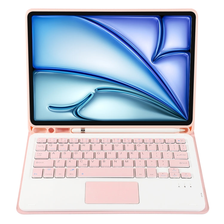 For iPad Air 11 2025 / 2024 / Air 5 10.9 / Air 4 A098B-A Detachable Ultra-Thin Bluetooth Touch Keyboard Leather Tablet Case with Pen Slot