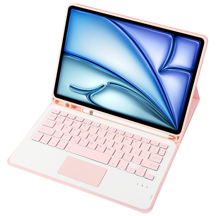 For iPad Air 11 2025 / 2024 / Air 5 10.9 / Air 4 A098B-A Detachable Ultra-Thin Bluetooth Touch Keyboard Leather Tablet Case with Pen Slot