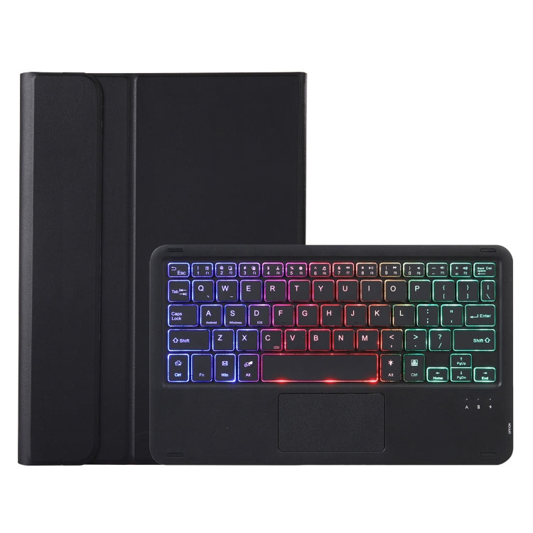 For iPad Air 11 2025 / 2024 / Air 5 10.9 / Air 4 A098B-AS Detachable Ultra-Thin Backlit Bluetooth Touch Keyboard Leather Tablet Case with Pen Slot