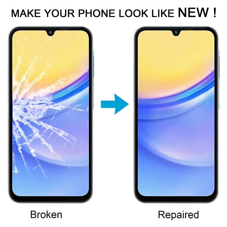 For Samsung Galaxy A15 5G SM-A156B 10pcs Front Screen Outer Glass Lens with OCA Optically Clear Adhesive