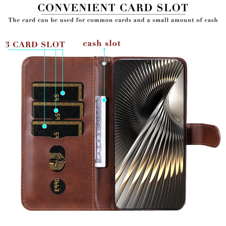 For Xiaomi Poco F6 Fashion Calf Texture Zipper Leather Phone Case