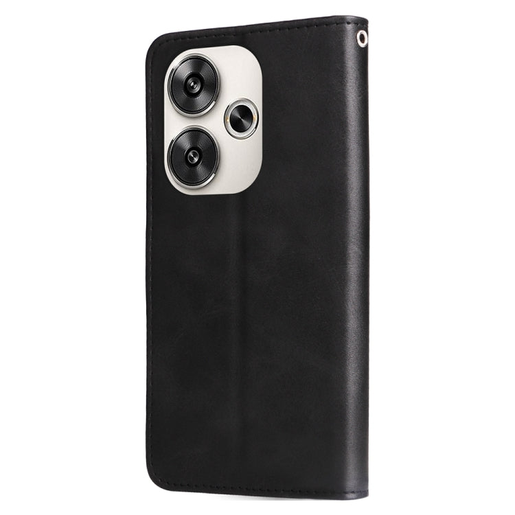 For Xiaomi Poco F6 Fashion Calf Texture Zipper Leather Phone Case
