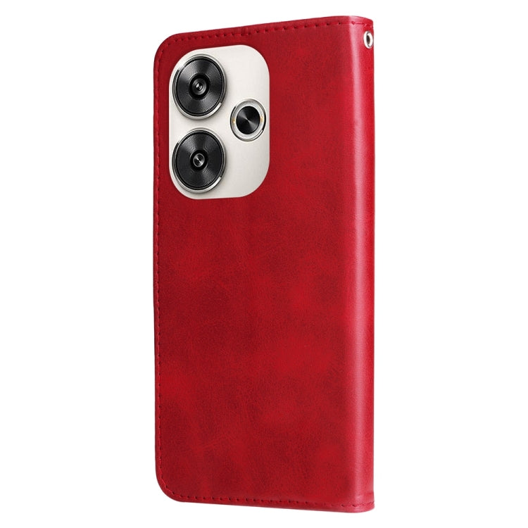 For Xiaomi Poco F6 Fashion Calf Texture Zipper Leather Phone Case