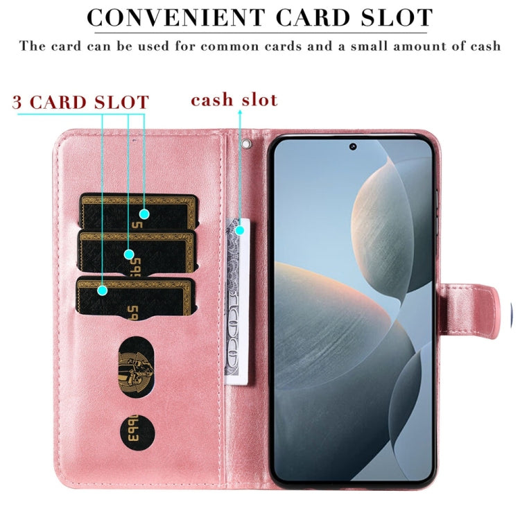 For Xiaomi 14T Fashion Calf Texture Zipper Leather Phone Case