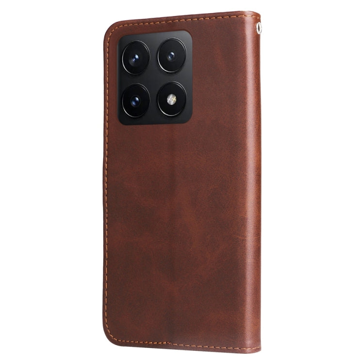 For Xiaomi 14T Fashion Calf Texture Zipper Leather Phone Case